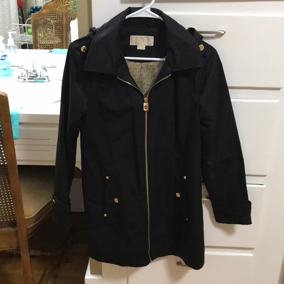 Michael Kors Jackets & Blazers - Very Nice Michael Kors Trench! Size: S Color: Black with Gold zipper and buttons